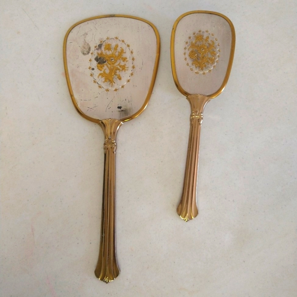Vintage Mirror and Brush Set